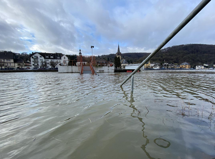 Februar 2021: Rheinhochwasser in Oberwinter