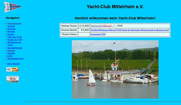 Yachtclub Mittelrhein im Yachthafen Oberwinter, Hafenort am Rhein bei Remagen
