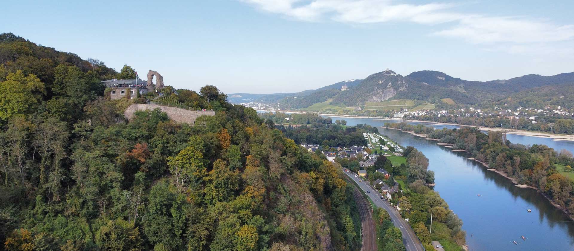 Der Rolandsbogen - beliebtes Ausflugziel am Rhein - Oberwinter Sehenswürdigkeiten Ausflüge Siebengebirge Rolandseck