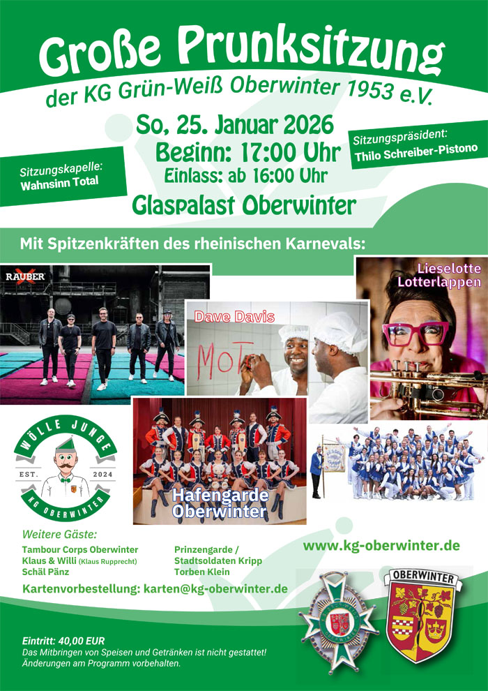 Prunksitzung der KG Grün-Weiß Oberwinter