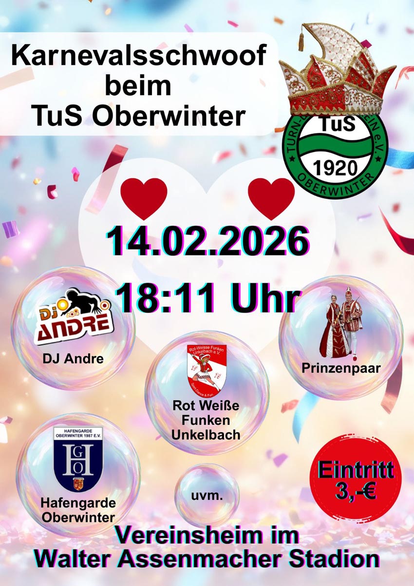 karnevalsschwoof beim tus oberwinter 2026
