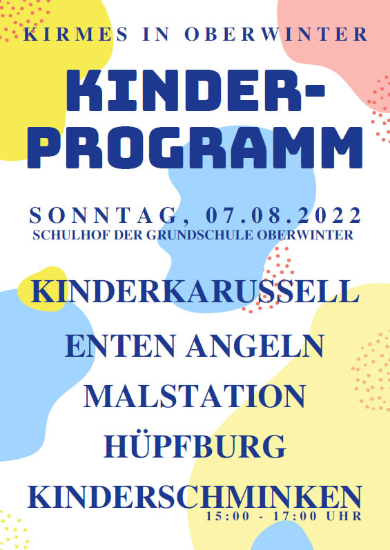 plakat kirmes kinderprogramm 2022